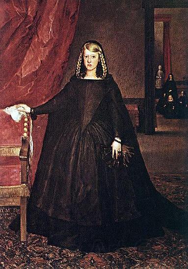Juan Bautista del Mazo The sitter is Margaret of Spain, first wife of Leopold I, Holy Roman Emperor, wearing mourning dress for her father, Philip IV of Spain, with children Norge oil painting art